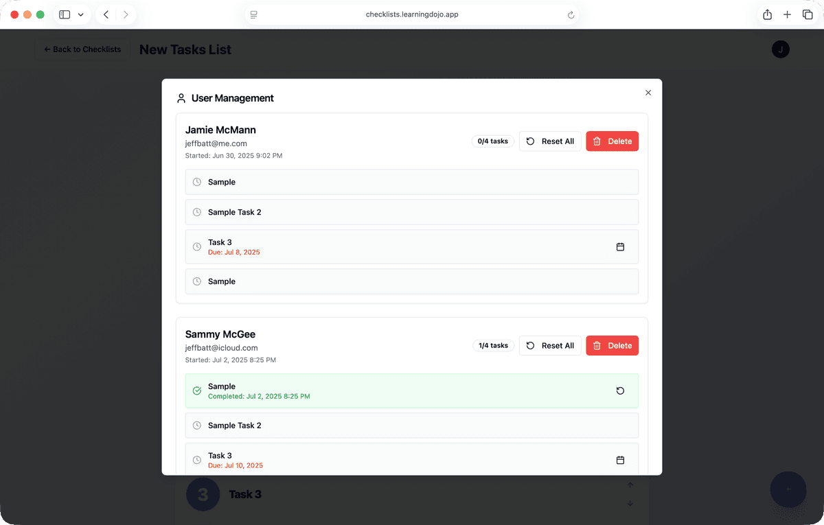 Easily Track User Progress