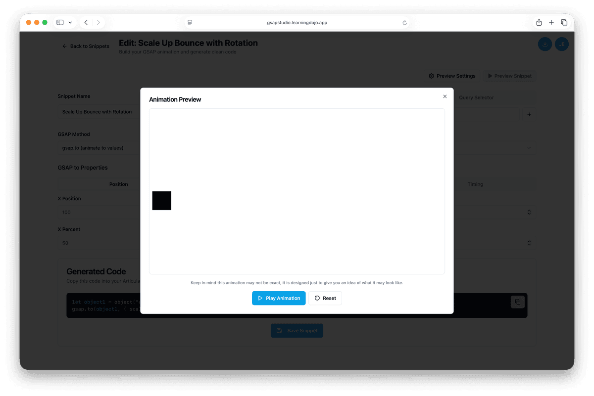 Preview Your Animation