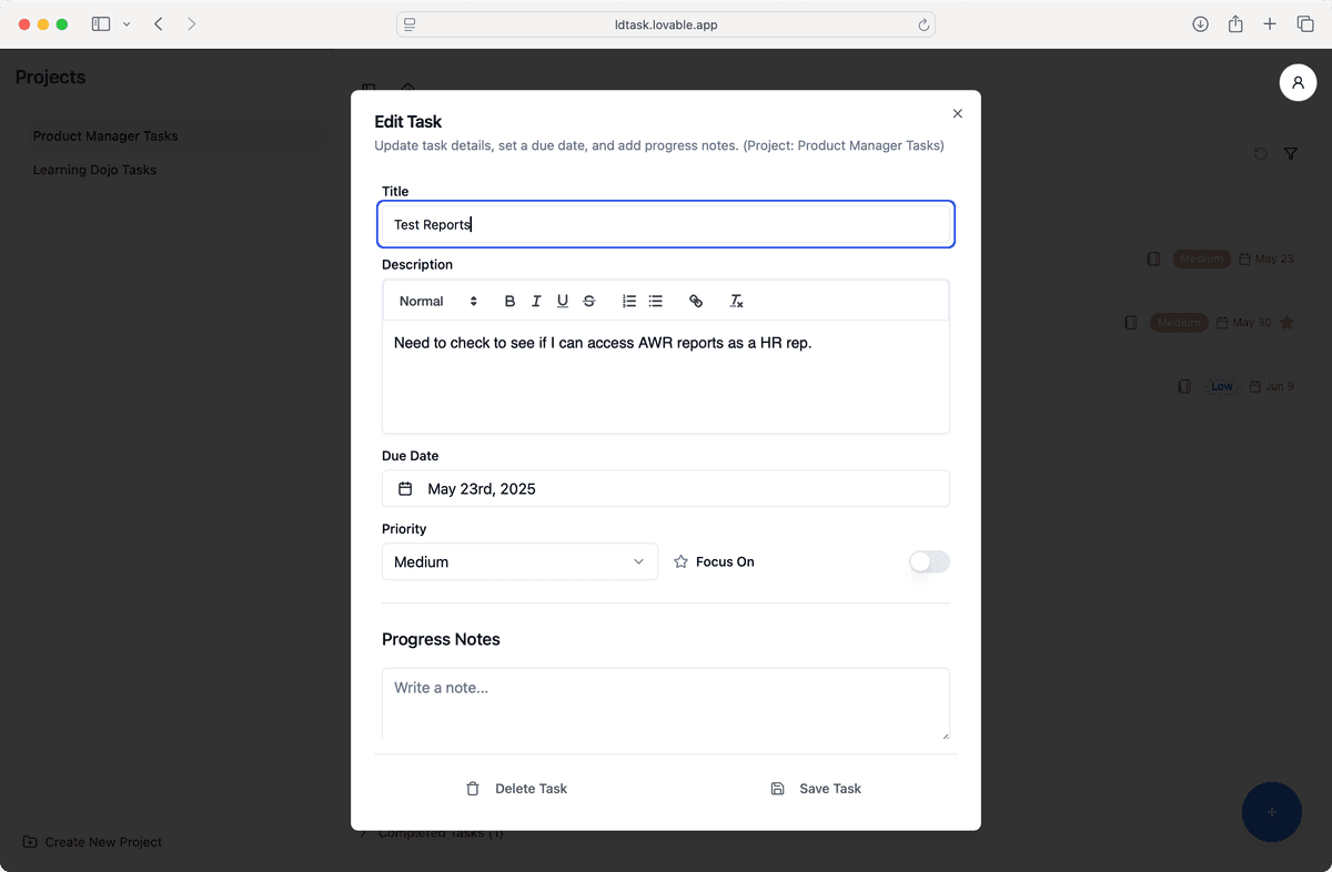 Task Details